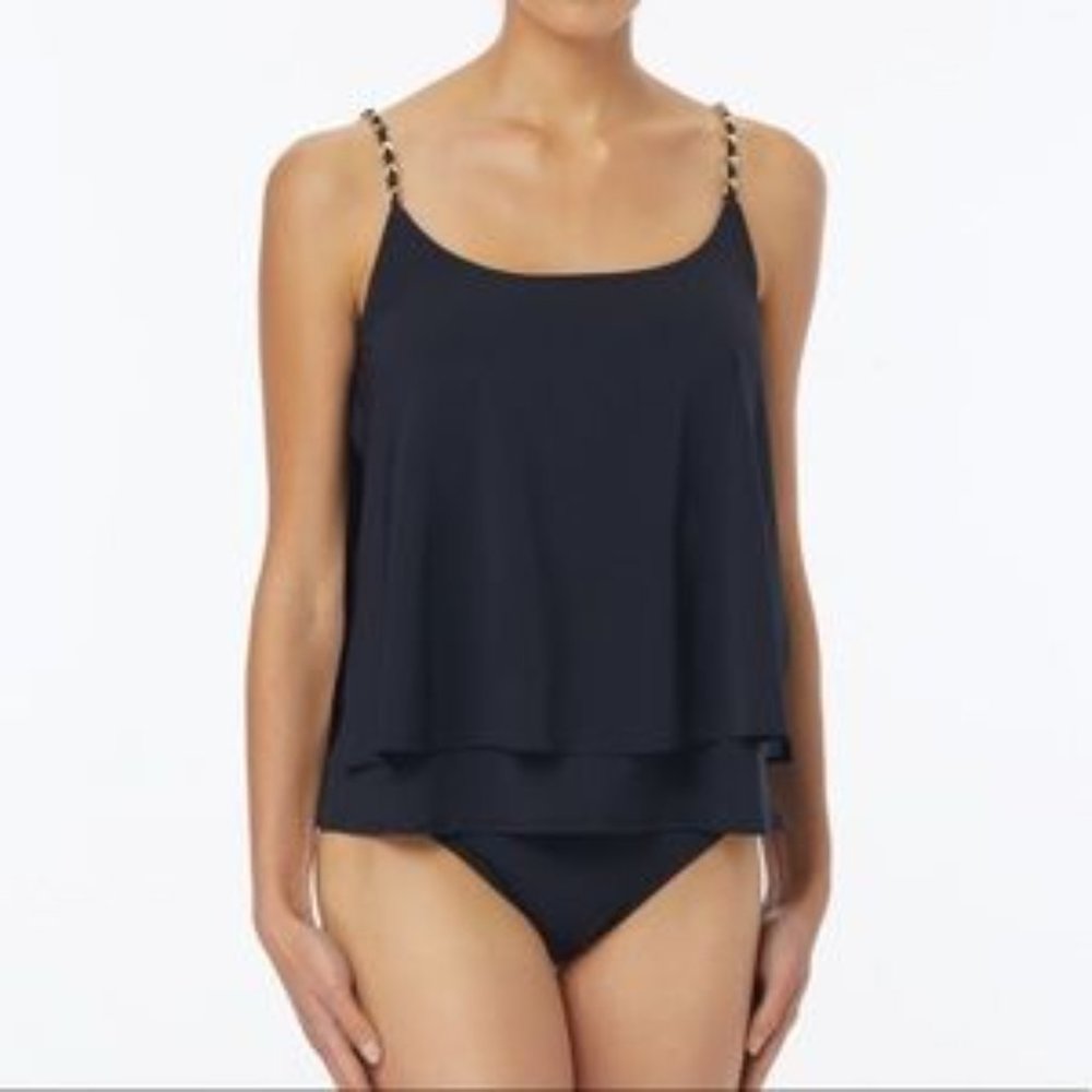 MICHAEL MICHAEL KORS Chain Solids Tankini sz S
